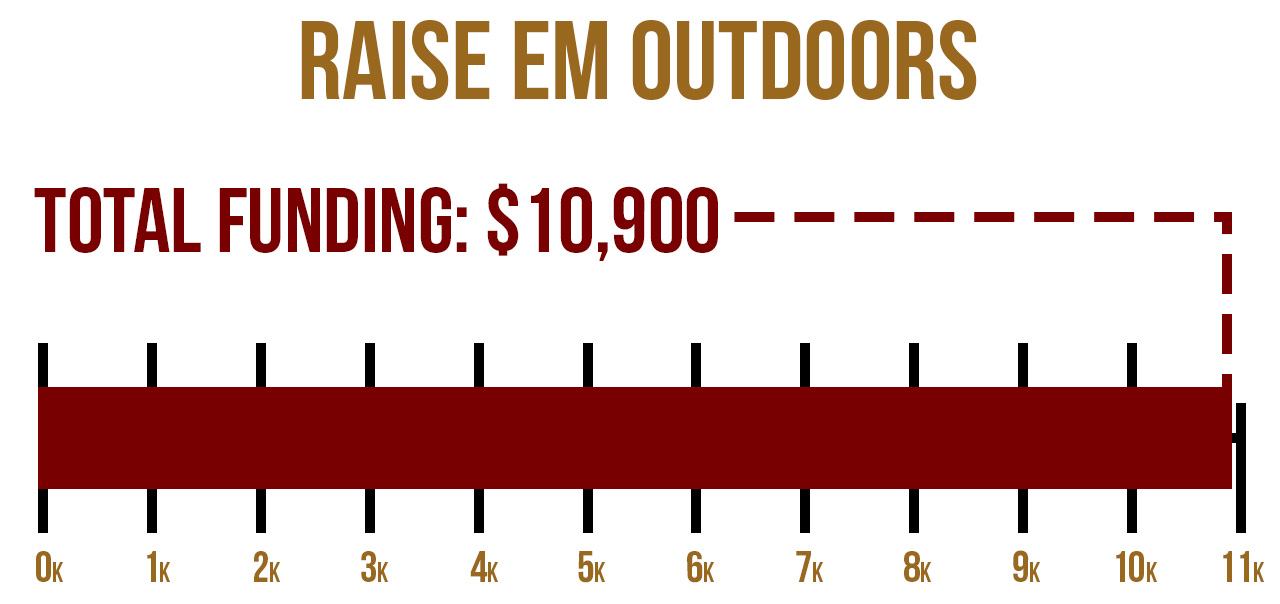 Blood Origins Project Funding Graph Raise Em Outdoors TOTAL MOBILE