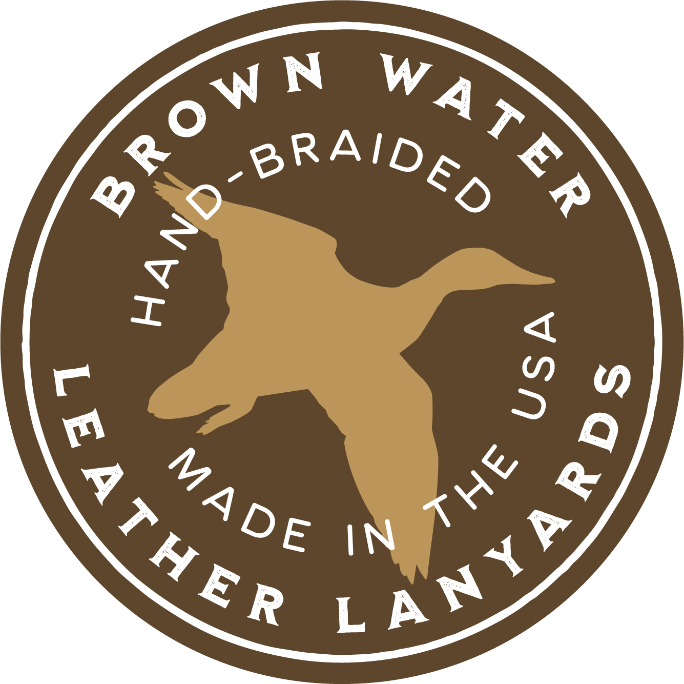brown water leather lanyards