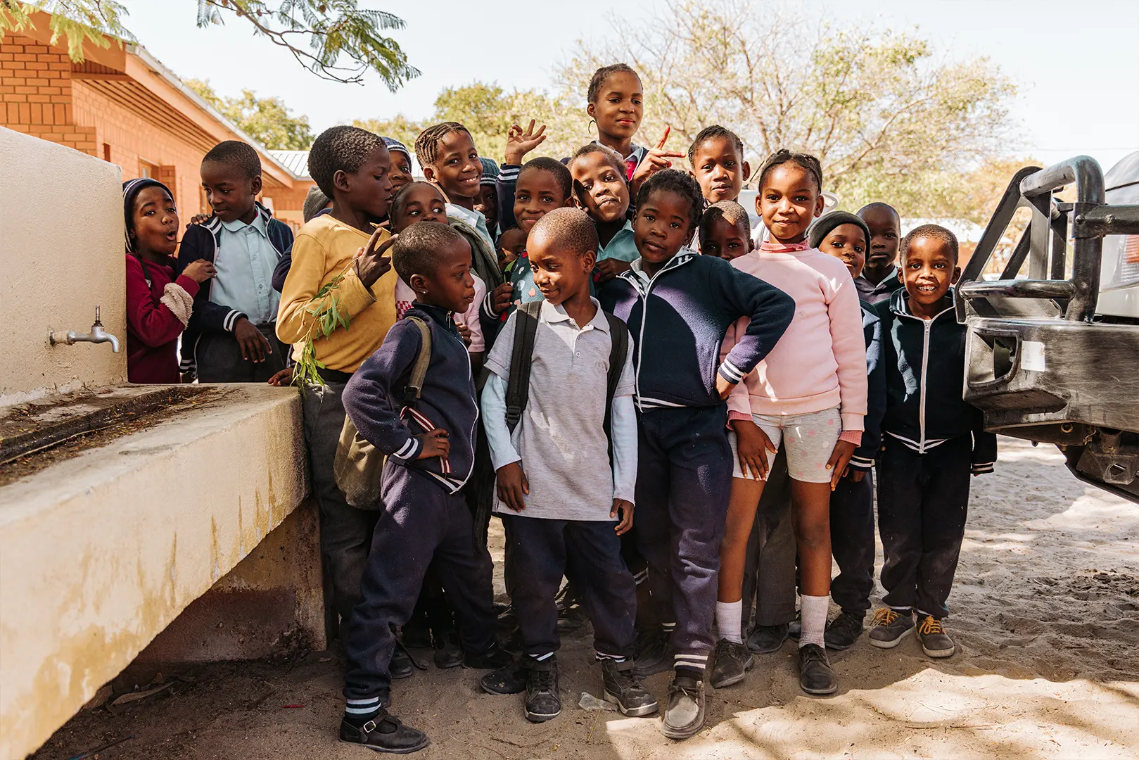 Botswana Teacher Incentivization Program students posing before class