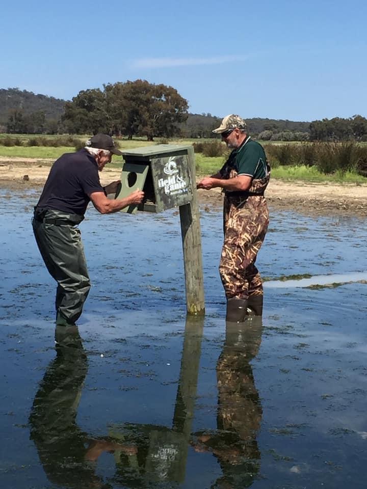photo of biologists conducting research for Victoria duck hunting